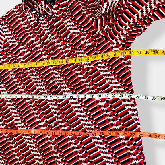 Jones New York Geometric Long Sleeves Button Up Casual Top Shirt Women Size XL - Picture 11 of 13